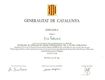 Diplom GENERALITAT DE CATALUNYA - stipendijní pobyt 1991-1992