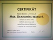 Certifikát o absolvování kurzu Právní překlad II (angličtina) pořádaného Belisha Beacon