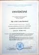 Certifikát o absolvování kurzu - právní němčina - trestní právo