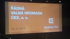 Valná hromada ČEZ - Praha, 22.6.2018