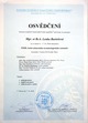 Certifikát o absolvování kurzu - terminologický seminář - právo